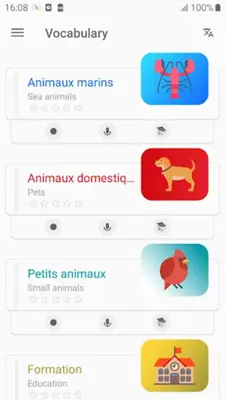 French Vocabulary - Awabe android App screenshot 2